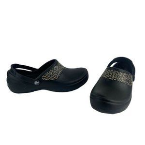 Crocs Mercy Work Shoes Leopard Women's 9